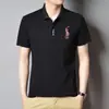 (Se admite la entrega en una sola pieza) Camiseta de manga corta para hombre de verano bordada talla grande polo shirt moderna de negocios Comercio exterior Al por mayor