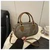 Bolsa Almofada Grande Capacidade Fashion e Simples Verão 2025 Nova Textura Boston Portátil Ombro Transversal Bolsa Almofada