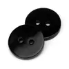 Botones de Resina Doble Ojo Negros y Blancos para Abrigos y Camisas, Botones de Cuatro Agujeros de Borde Fino y Borde Ancho, Botones para Suéter con un Toque de Lujo