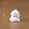 Micro-Paisaje Creativo Lindo Perro Blanco Pequeño Gordito Muñeca Linda Accesorios de Decoración DIY Mini Adornos de Escritorio
