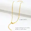 Colar Transfronteiriço Feminino em Aço Inoxidável Banhado a Ouro 18K Real Corrente Osso de Cobra Corrente Lisa Corrente de Clavícula Fashionável Corrente Versátil de Aço Titânio