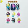 Nueva funda de teléfono de resina con dibujos animados para niña, accesorios para el cabello, crema con pegamento, decoración de uñas, dibujos animados de princesa sirena