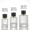 Botella de Perfume Recargable Tipo Hebilla, Botella Vacía Cosmética de Vidrio Transparente, Botella de Spray Portátil para Viaje, Tipo Hebilla Cuadrada