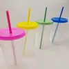 Diretamente da Fábrica, Copo de Plástico Popular de Cor Sólida com Pó de Glitter, Material PP, Grande Capacidade 720ml com Canudo Plástico, Disponível para Atacado e Logotipo Personalizado