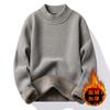 Suéter de terciopelo de visón de otoño e invierno con cuello alto medio para hombre, forrado de vellón, grueso, holgado, moderno, personalizado, juvenil, cálido, camisa interior