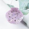 Colorido Acetato Imitación Polvo Plata Oro Acrílico Tamaño Diamante Concha de Alta Calidad Forma de Concha Diciembre Nuevo Producto Pinza Plana de 5 cm