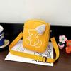 Bolso Bandolera de Oso de Dibujos Animados Otoño e Invierno Nuevo de Moda Estilo Japonés Colgante Fresco Bolso de Hombro para Estudiante Bolso para Teléfono Mini
