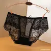 Bragas sexys de encaje calado para mujer con diseño entrelazado, sensual abertura, tiro bajo, algodón en la entrepierna que se ajusta a la cadera.