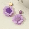 EZ4804 Llegada Nueva Transfronteriza Europea y Americana Flor de Tela Pendientes Hechos a Mano Lafitras Joyería de Flores Elegantes para Mujeres