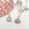 Kit de Materiales para Colgantes de Aleación Esmaltada Serie Océano Morado DIY: Concha, Caracola, Estrella de Mar - Colgante Pequeño