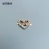 Novas Sandálias de Caverna Sapato Cruzado Fivela de Sapato Chinelos Material Di Prata Galvanizada Flor Estrela Acessórios de Joia Strass Fivela de Sapato