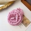 Anillo para el cabello con rosa roja elegante y suave, nuevo anillo para el intestino delgado con flor grande tridimensional dulce, accesorios para el cabello de alta elasticidad 2024