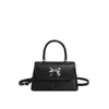 2025 Nueva Moda Patchwork Casual Casual Lazo Gran Capacidad Hombro Bolso Cruzado Viaje Diario Bolsa Cuadrada Pequeña Bolso de Mano