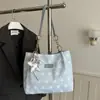 Bolsa de Lona Estrela Dupla Face Estilo Coreano para Mulheres, Nova Bolsa Tote de Ombro de Grande Capacidade, Bolsa Casual para o Dia a Dia Estilo Relaxado