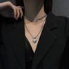 Collar de perlas vintage estilo ins para mujer, cadena de suéter de acero de titanio simple de nicho de alta gama, accesorios versátiles para chicas atractivas al por mayor