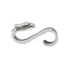 Prata de lei S925, vintage, maciço, fecho de águia de prata único, fecho de gancho de águia, pulseira masculina DIY, acessório de joia de prata, fecho grande