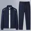 Trajes Deportivos para Hombres de Mediana Edad y Mayores para Primavera y Otoño Nuevos Trajes Deportivos Casuales para Hombres en Primavera y Otoño Trajes para Papá Conjunto de Dos Piezas