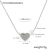 Moda Francesa Retro Nicho Design de Amor Vento de Férias Pingente de Pedra de Vidro Gota d'Água Aço Titânio Banhado a Ouro Colar Joias