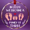 Adornos Navideños de Cristal para Familia 2024 Nuevo Primer Regalo de Navidad para Bebé Colgante Estilo de Lujo