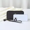Nova Carteira Longa Feminina da Moda com Fecho de Zíper Clutch Multifuncional de Grande Capacidade com Alça de Pulso Vários Compartimentos para Cartões PVC