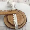 Nova Fita de Contas Artesanal com Apliques de Fita de Cetim e Renda de Pérolas para Roupas, Qipao, Decoração Hanfu, Acessórios DIY