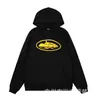 Moletom Cort Alcatraz com Capuz Forrado de Fleece Moda de Rua Hip-Hop Conjunto Calça de Moletom Simples Esportiva Casual para Homens e Mulheres Inverno