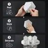 Juego de pegatinas de espejo hexagonales exclusivas transfronterizas, pegatinas de pared de espejo a prueba de explosiones sin perforaciones para decoración de hotel y hogar