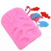 Molde de silicona para dulces de algas marinas del grupo de peces Minghao, molde de chocolate, molde para decoración de pasteles para hornear DIY, molde de gota