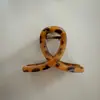 Pinza para el Cabello de Leopardo New Retro Transfronteriza de Gama Alta Pinzas Grandes para el Cabello Europeas y Americanas Pinza de Tiburón Pinza para el Cabello en la Parte Posterior de la Cabeza