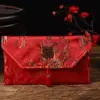 Envelopes Vermelhos para Casamentos, Exclusivos para Troca de Títulos Formais, Design Único em Tecido Novo, Bolsas de Envelope Vermelho de Alto Padrão com Design em Tecido