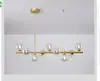 Luminária Pendente de Vidro para Restaurante de Luxo Leve Feijão Mágico, Design Criativo Minimalista Italiano, Luminária de Mesa para Sala de Jantar de Villa, Sem Alumínio