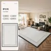 Alfombra de sala de estar color crema estilo vintage, fácil de limpiar, lavable, limpiable con paño, impermeable, resistente a las manchas, lujo ligero, alfombrilla para suelo de sofá y dormitorio de alta gama