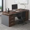 Escritorio de oficina, escritorio ejecutivo, juego de escritorio y silla de oficina, estación de trabajo simple y moderna para personal, escritorio de computadora para una o dos personas, escritorio para el hogar