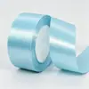 Cinta de satén de poliéster de 2.5 cm para embalaje de cajas de regalo transfronterizas, moño de boda, materiales para accesorios para el cabello disponibles en varios colores