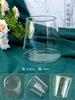 Porta-velas de vidro faça você mesmo feito à mão Vaso transparente Mosaico de embriões brancos Crianças Pais e Filhos Fundo de copo de vela Embrião Material de embrião simples