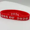 Temporada de Graduación 2026 Pulsera de Silicona Impresa con ¡Felicidadesclaseof Pulsera de Goma Edición Limitada Temporada de Graduación