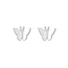 Pendientes de plata de ley 999 con cierre de mariposa, pendientes pequeños y sencillos, estilo fresco, para mujer, con temperamento, versátiles, joyería de plata 9284A