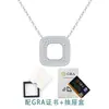 Exquisita Cadena para Clavícula de Moissanita con Colgante de Marco Cuadrado Hueco de Plata de Ley S925, Adecuado para el Uso Diario y en el Lugar de Trabajo, Collar de Joyería Plateada