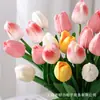 Buquê de tulipa artificial de PU haste única adereços para fotografia de casamento flores artificiais decoração de casa arranjos florais atacado