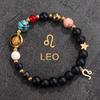 12 Pulseras de Doce Constelaciones, Pulseras de Cristal para Mujeres y Hombres, Abalorios Hechos a Mano, Piedras Naturales, Ocho Planetas, Estilo Popular Transfronterizo