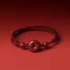 Pulsera de Hilo Rojo con Hebilla de Paz de Cinabrio Ruize para Año de Nacimiento de Mujer Colgante de Paz, Salud y Fortuna de Plata 925 Tobillera de Cinabrio Venta al por Mayor