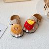 Chinelos Femininos de Verão 2025 Novos Desenho Animado Hambúrguer Batatas Fritas Birkenstocks Planos Chinelos Infantis Chinelos para Meninas Tendência