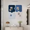 Parede de Fotos de Feltro Criativa de Quatro Painéis Decoração de Parede de Fundo de Mesa de Estudo Quadro de Mensagens Nicho de Arte Mobiliário Macio Adesivo de Parede