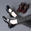 2026 Primavera Outono Novo Comércio Exterior Moda Casual Sapatos Femininos Bico Redondo Tira Única Salto Baixo Mary Jane Flats Femininos Transfronteiriço