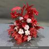 Boda Nueva Boda Auditorio Flecha Maceta Arte Floral Simulación Flor Colgante Camino de Flores Esquina de Flores Rojo Grande Utilería China