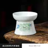 Colador de Té de Porcelana Blanca de Alta Calidad con Patrón de Dragón Pintado a Mano, Filtro de Té, Accesorio para Juego de Té Kung Fu, Filtro de Hojas de Té Cerámico, Separador de Té