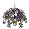 Popular Cruzando Fronteras 12 Ramas Enredadera de Gloria de la Mañana Flores Artificiales para Cestas de Flores de Otoño para Exteriores, Paisajismo y Decoración de Plantas para Patios