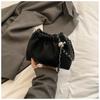 Bolso de Mujer 2026 Nuevo Verano Estilo Coreano de Mano Plegado Cruzado Bolsa Nube Simple Moda Casual Bolso de Hombro con Cadena