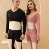 Traje térmico ropa interior térmica ropa de otoño pantalones largos de terciopelo ropa interior térmica sin costuras para hombre forro polar