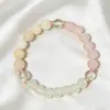 Pulsera de Cristal de Venta Caliente Transfronteriza, Pulsera Elástica Hecha a Mano con Cuentas para Hombres y Mujeres, Pulsera de la Suerte para Parejas de Piedra Ojo de Tigre Obsidiana